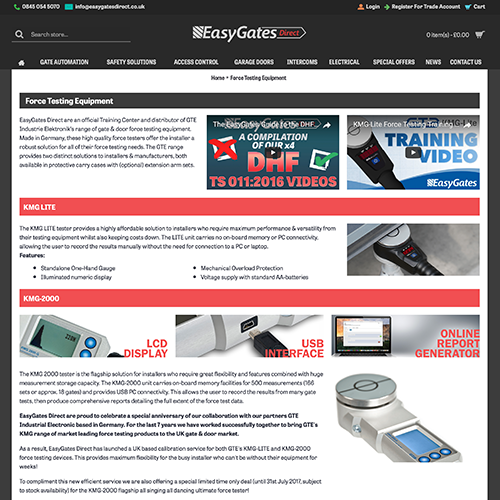 Force Testing Equipment Page